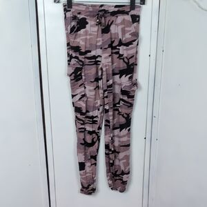 1st Kiss Pink and Black Camouflage Leggings